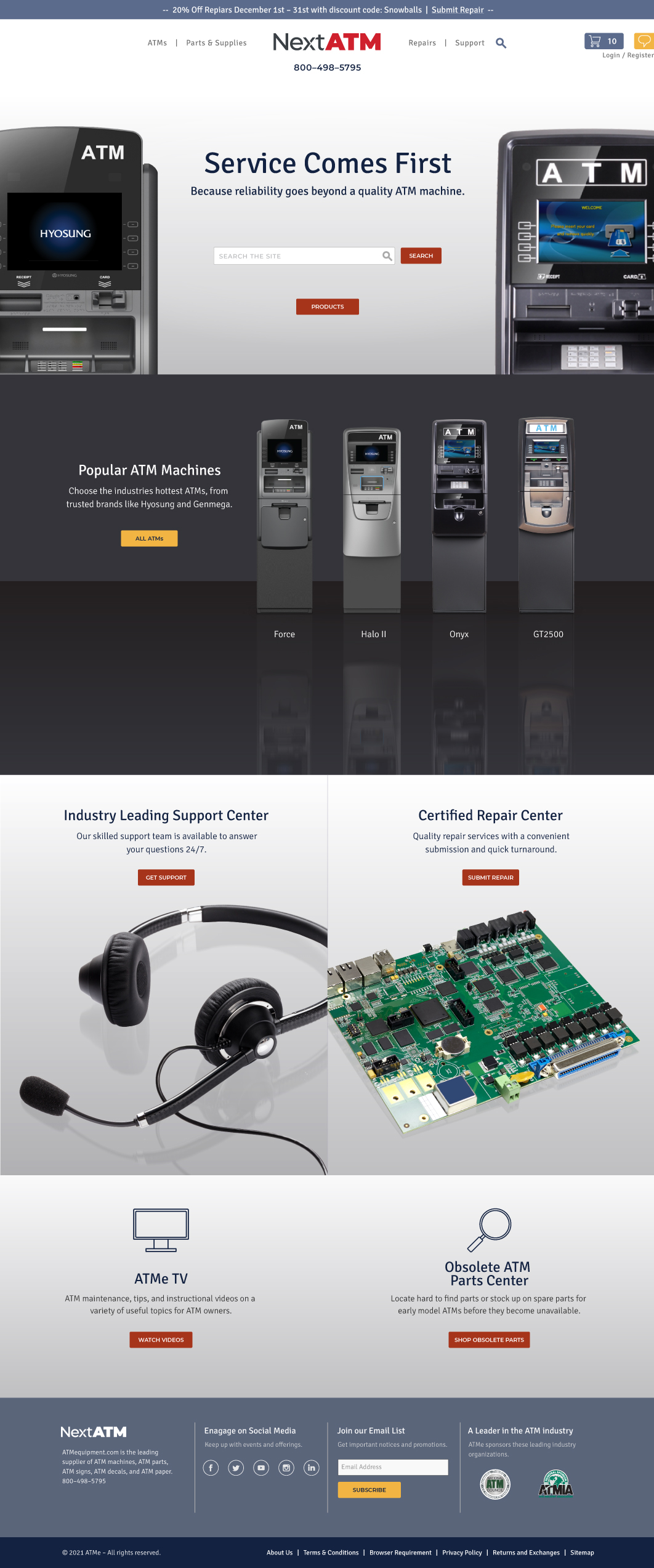 Website for ATM wholesale company