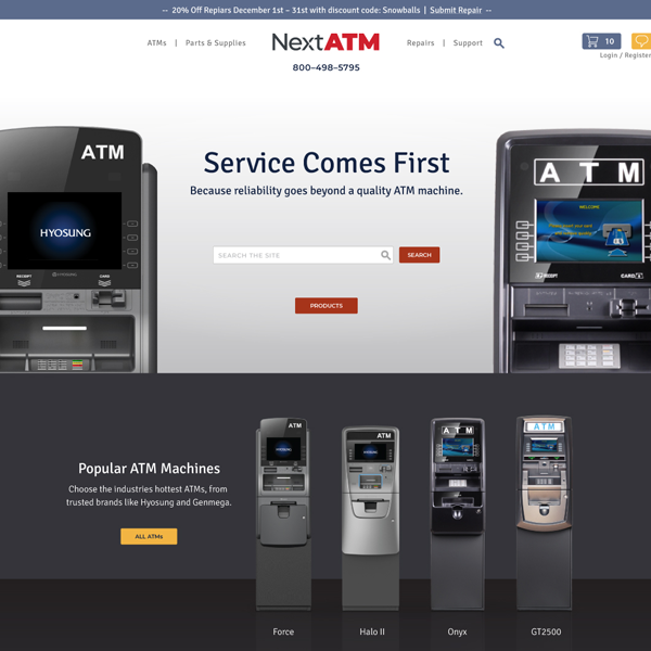 Website for ATM wholesale company